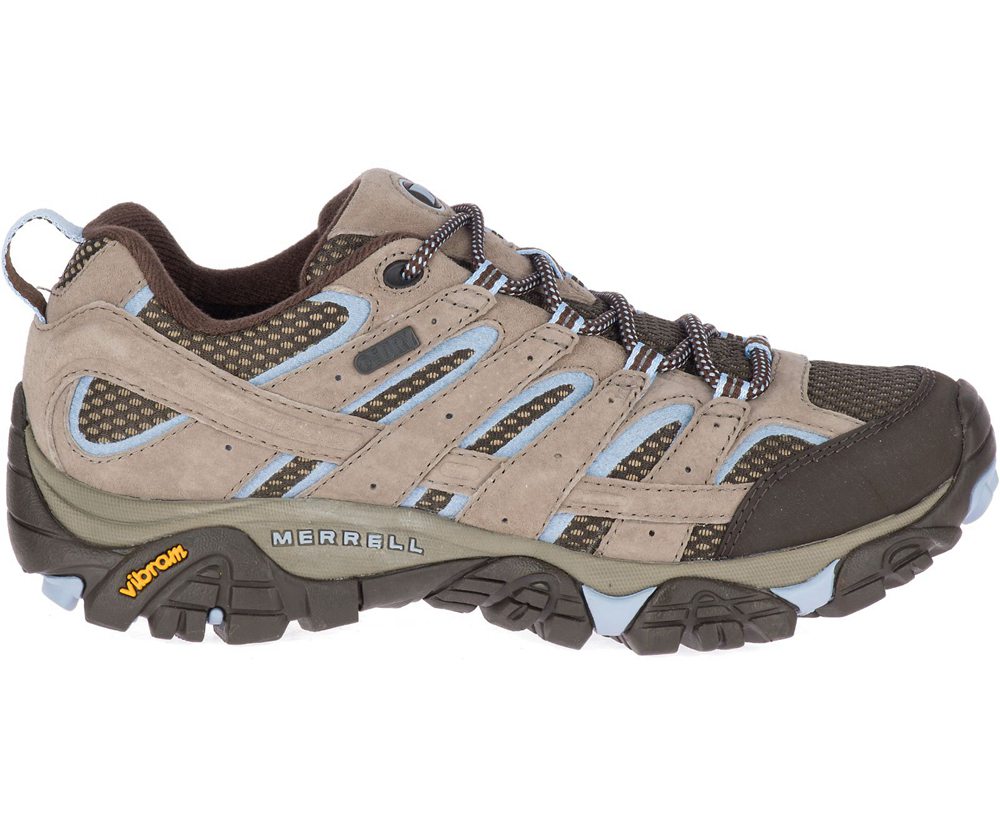 Merrell Hiking Shoes Grey - Moab 2 Waterproof - Womens 23QRICHJD